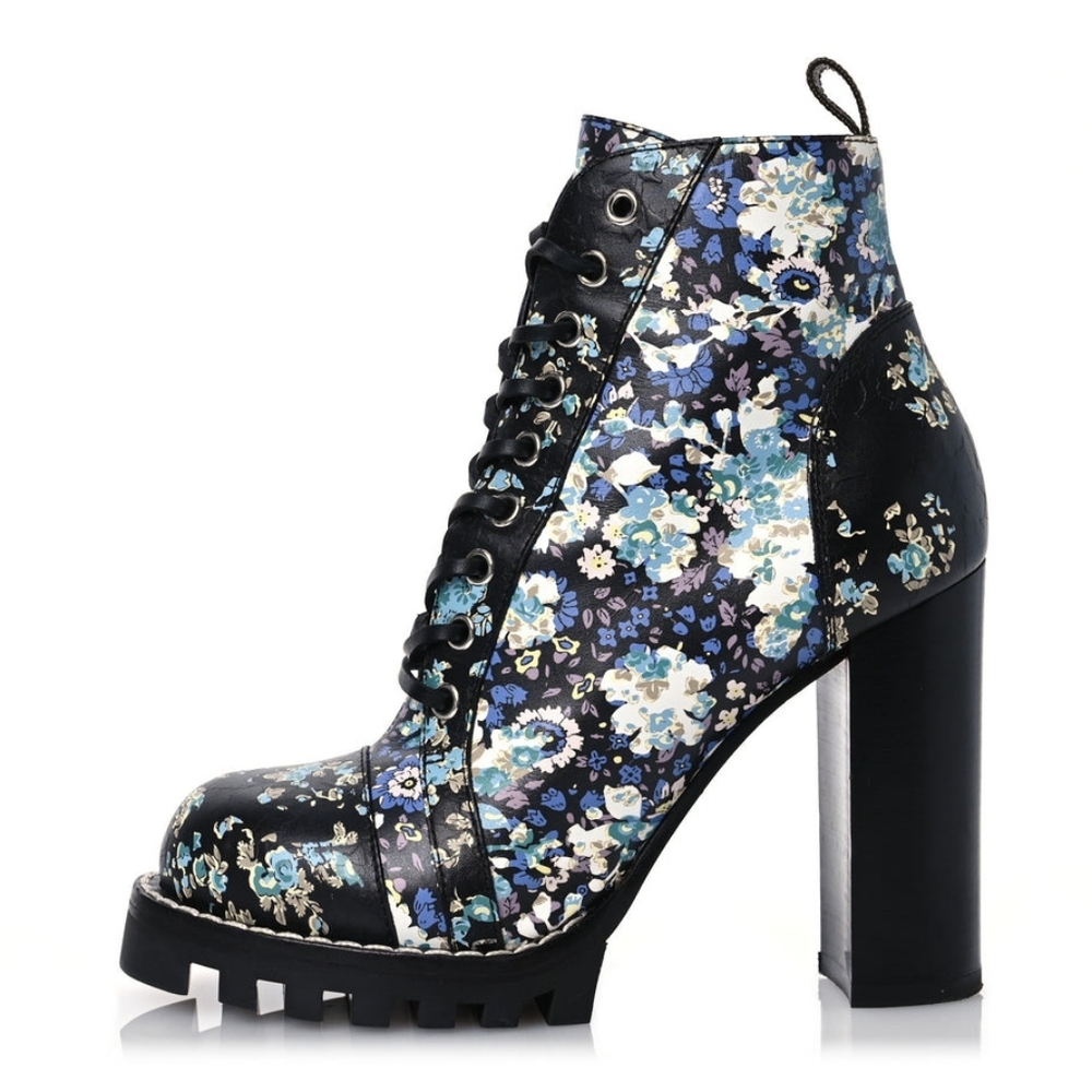 Authentic Louis Vuitton Star Trail Black Floral/38 /7-7.5MA0139/Offers Ok/ NEW